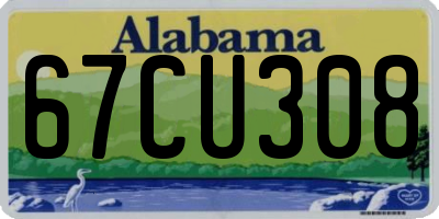 AL license plate 67CU308