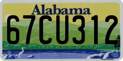 AL license plate 67CU312