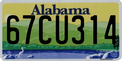 AL license plate 67CU314