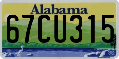 AL license plate 67CU315