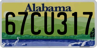 AL license plate 67CU317