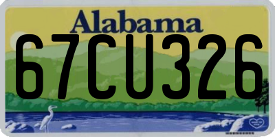 AL license plate 67CU326