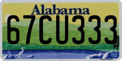 AL license plate 67CU333