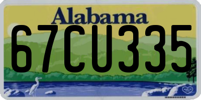AL license plate 67CU335