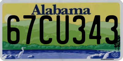 AL license plate 67CU343