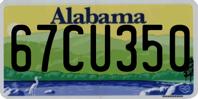 AL license plate 67CU350