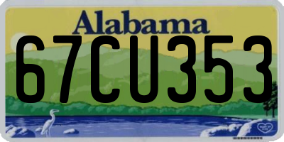 AL license plate 67CU353