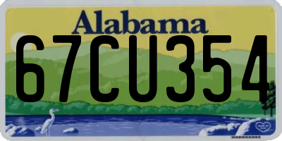 AL license plate 67CU354