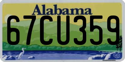AL license plate 67CU359