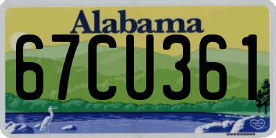 AL license plate 67CU361