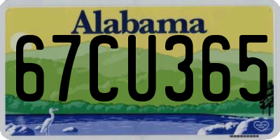 AL license plate 67CU365