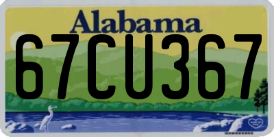 AL license plate 67CU367