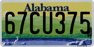 AL license plate 67CU375