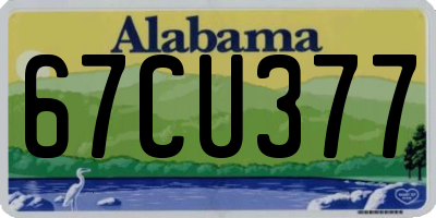 AL license plate 67CU377