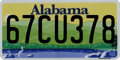 AL license plate 67CU378