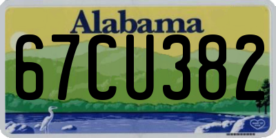AL license plate 67CU382