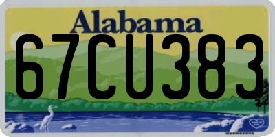 AL license plate 67CU383