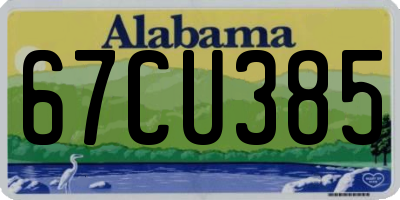AL license plate 67CU385