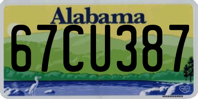 AL license plate 67CU387