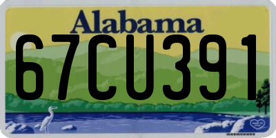 AL license plate 67CU391