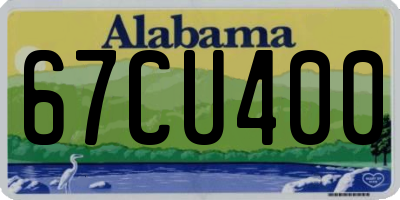 AL license plate 67CU400