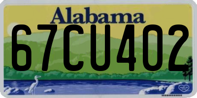AL license plate 67CU402