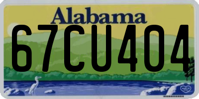 AL license plate 67CU404