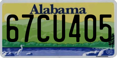 AL license plate 67CU405