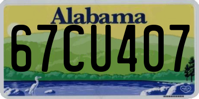 AL license plate 67CU407