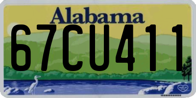 AL license plate 67CU411