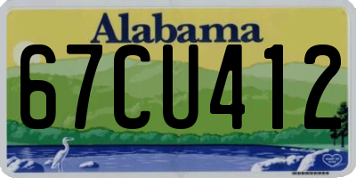 AL license plate 67CU412