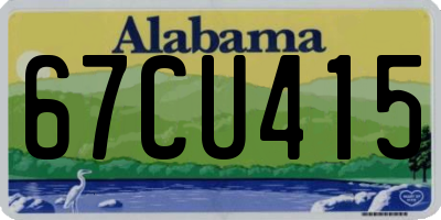 AL license plate 67CU415