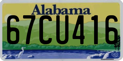 AL license plate 67CU416