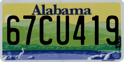 AL license plate 67CU419