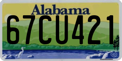 AL license plate 67CU421