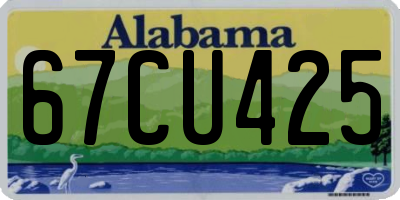 AL license plate 67CU425