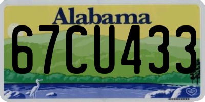 AL license plate 67CU433