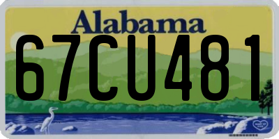 AL license plate 67CU481