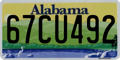 AL license plate 67CU492