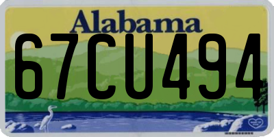 AL license plate 67CU494