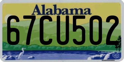 AL license plate 67CU502