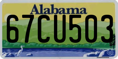AL license plate 67CU503