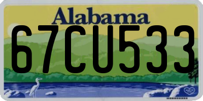 AL license plate 67CU533