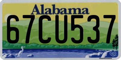 AL license plate 67CU537