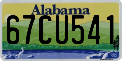 AL license plate 67CU541