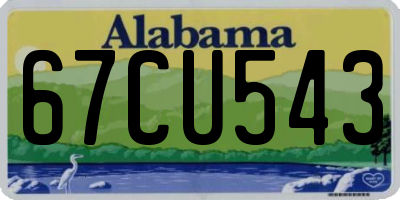 AL license plate 67CU543