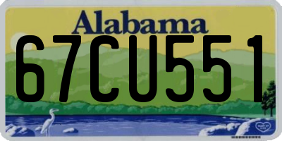 AL license plate 67CU551