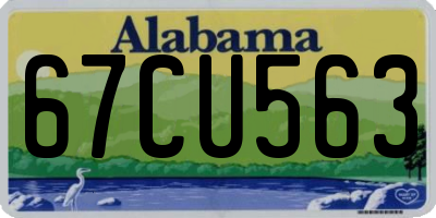 AL license plate 67CU563