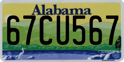 AL license plate 67CU567
