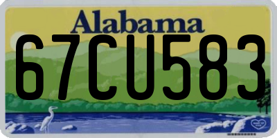 AL license plate 67CU583